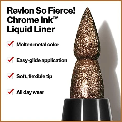 Revlon So Fierce! Chrome Ink Liquid Eyeliner, 902 Bronzage - Image 4 of 4