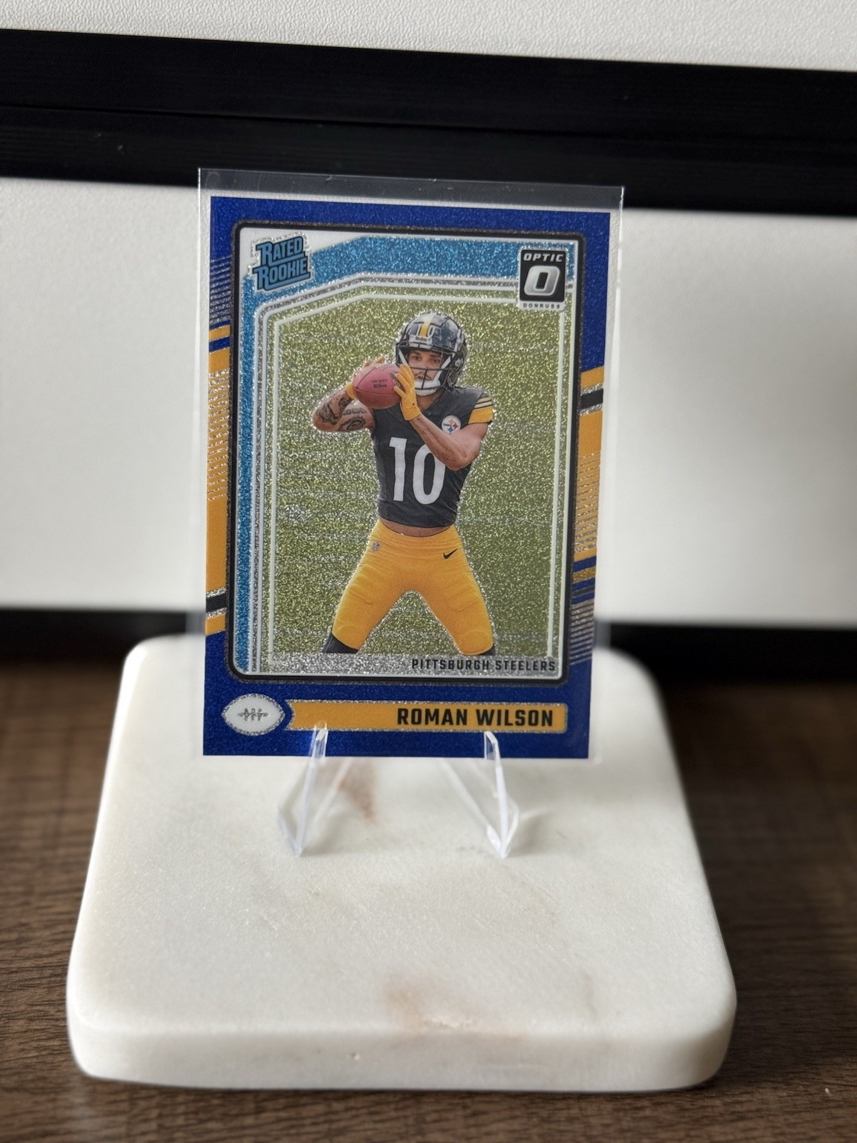 2024 Panini Donruss Optic - Rated Rookie Roman Wilson #285 Blue Glitter Prizm