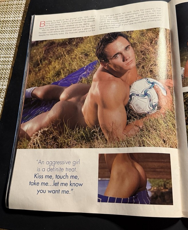 PLAYGIRL Magazine Clips 8 “The Butt” Eric Reins Soccer Hunk & 1-800 Ads Mint