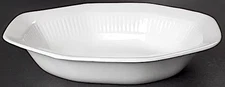 Wm. Adams & Sons 9" Empress Vegetable Bowl White Ironstone England Ribbed FreeSH