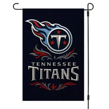 Tennessee Titans Garden Flag 12"x18" NFL Double-Sided Outdoor Yard Banner Decor