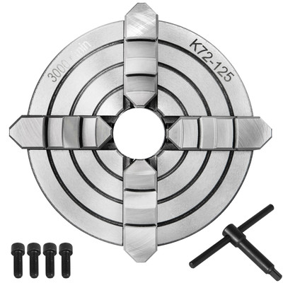 #ad Lathe Chuck K72 125 5quot; 4 Jaw Independent Milling Machine Cast Iron Internal Jaw $60.99