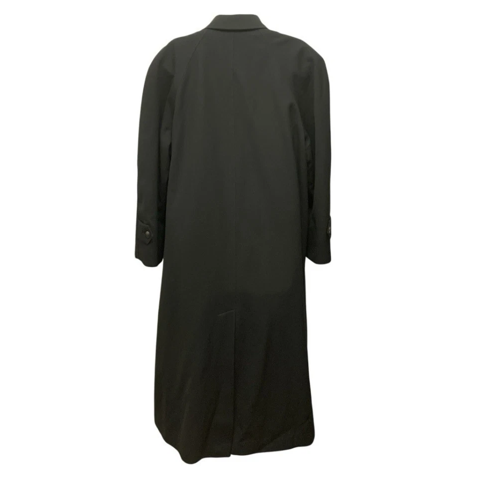 Vtg 90s Jones New York Petite Wool Coat Evergreen Green Zip Liner USA Size 8 - Image 2 of 4