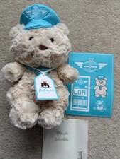 Jellycat Bartholomew Bear Junior Pilot Harrods Exclusive New with Tags & Sticker