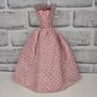Vintage 1997 Barbie Doll Dress Pink & Polka Dots 35th Anniversary Ball Gown