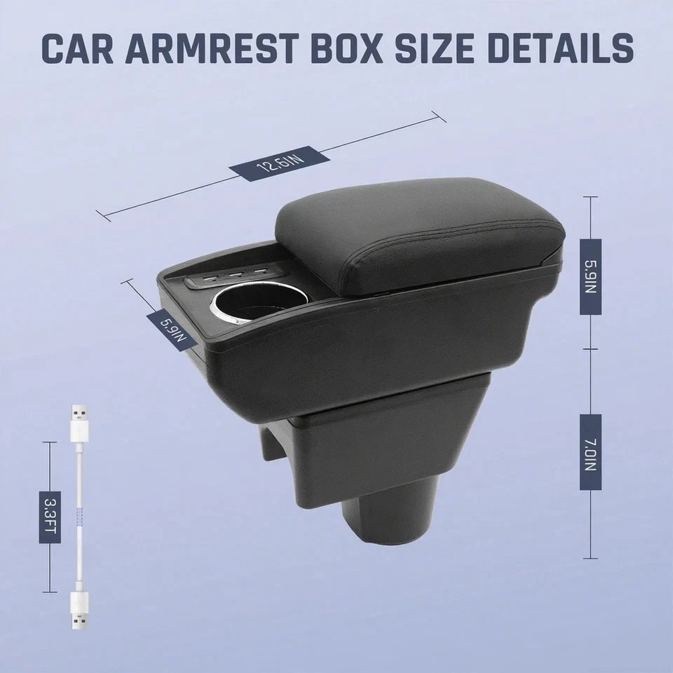 Caja reposabrazos para Renault Dacia Duster 2010-2018 caja de almacenamiento central - 6 puertos USB Foto 3 de 4