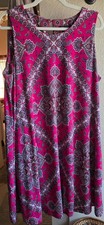 Tommy Hilfiger diamond paisley midi dress women size 16 pre-owned