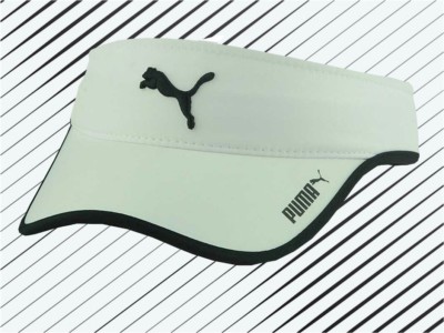 New Puma Women's Greta White Black Visor Hat Cap