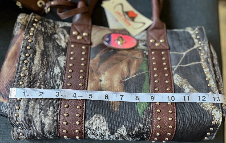 Cartera/bolso de mano Love Creek Mossy Oak camuflado con lápices y monedero detalles marrones nuevo con etiquetas Foto 3 de 4