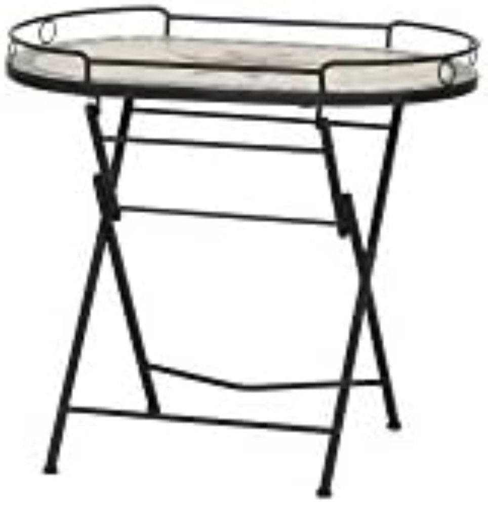 Siena Giardino Stella 875.348 Servire Tavolo Steel Tube Pagina Nera con Effetto