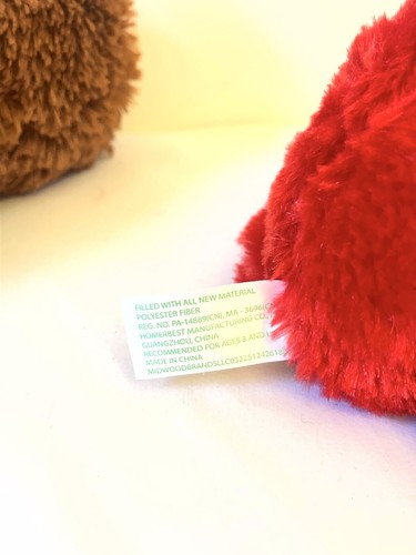 Homerbest Oso de Peluche Día de San Valentín Amor Peluche Rojo Animal 7" Marrón 10" - Imagen 7 de 8