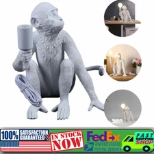 Monkey Table Lamp Desk Lamp Resin Monkey Lamp Bedroom Bedside Reading Lamp New