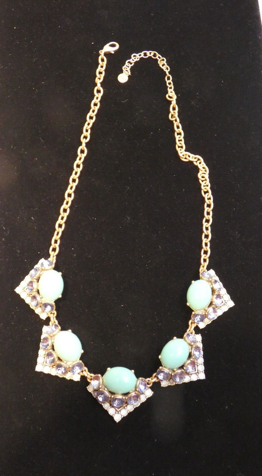 Stella & Dot Necklace, Triangles, Blue and Purple… - image 1