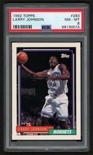 1992 TOPPS LARRY JOHNSON #283 CHARLOTTE HORNETS GRANDMAMA PSA 8 NEAR MINT-MINT