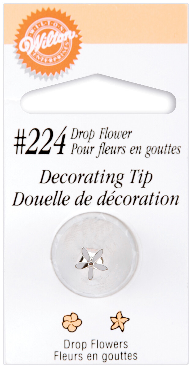 Wilton Decorating Tip-#224 Drop Flower,1Pkg