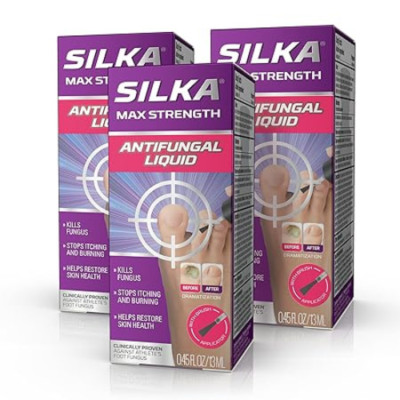 Silka Max Strength Antifungal Liquid Toenail Health W/ Brush Applicator 0.45 Oz