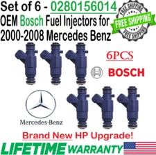 OEM NEW Bosch x6 HP Upgrade Fuel Injectors for 2001-05 Mercedes Benz C240 2.6L