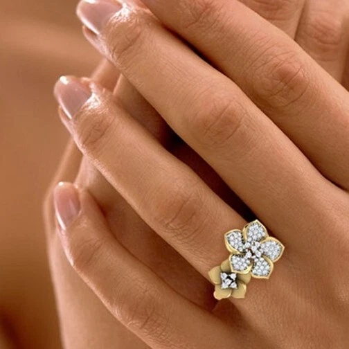 SUBLIME BAGUE DIAMANT ALLIANCE DIAMANTS 1,11 Carat OR JAUNE 18K 3879€ - Photo 2/4