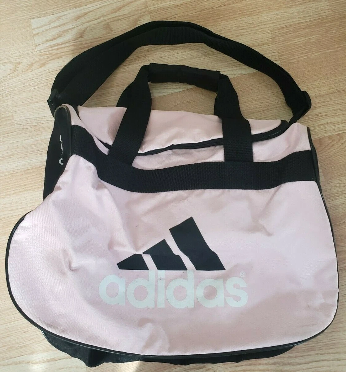 Adidas large pink training duffle gym fitness yoga bag