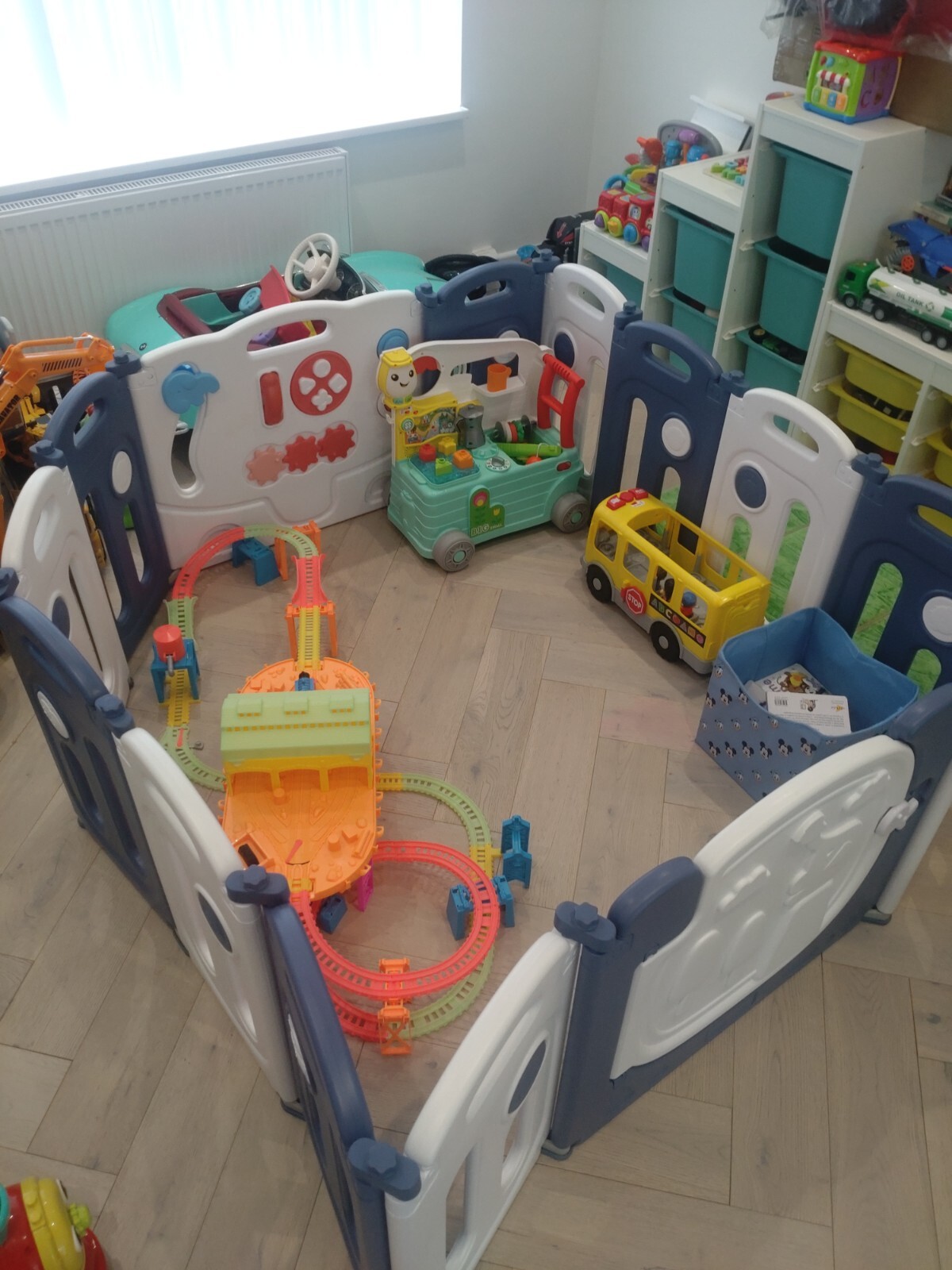 USED Baby Playpen Plastic Play Pen for Toddlers With Optional Playmats