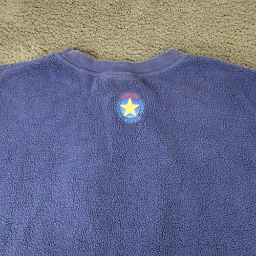 Disney Sweater Mens Medium Navy Blue Pullover Mickey Minnie Donald Goofy Crew - Picture 12 of 13