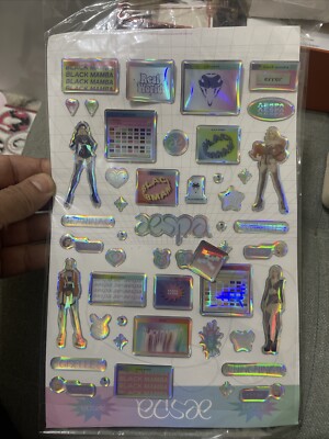 aespa WINTER Official Black Mamba MD Hologram Epoxy Sticker