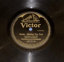 VICTOR  18721  PAUL WHITEMAN  ROSIE  HONOLULU EYES      78 RPM RECORD