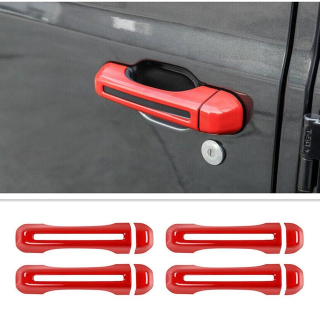 Red Door Handle Cover Trim 8pcs For Jeep Gladiator 2020 eBay