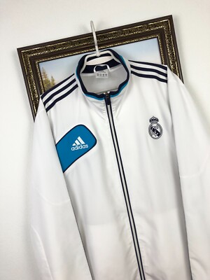Vintage Adidas Real Madrid Football Jacket Soccer Track Top Mens