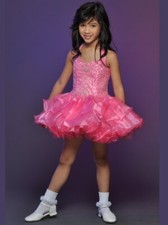 Little Rosie 533 Hot Pink Toddler Cupcake Pageant Dress sz 3