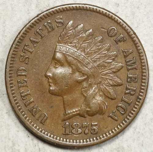 1875 Indian Cent, Extremely Fine  0911-02