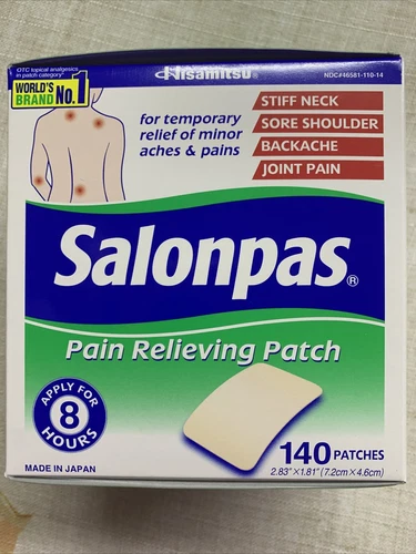 Salonpas Pain Relieving Patch 20/40/60/80/100/120/140 ct Hismitsu