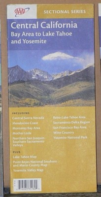 2006 AAA Road Map of Central Californa Bay Area to Lake Tahoe & Yosemite