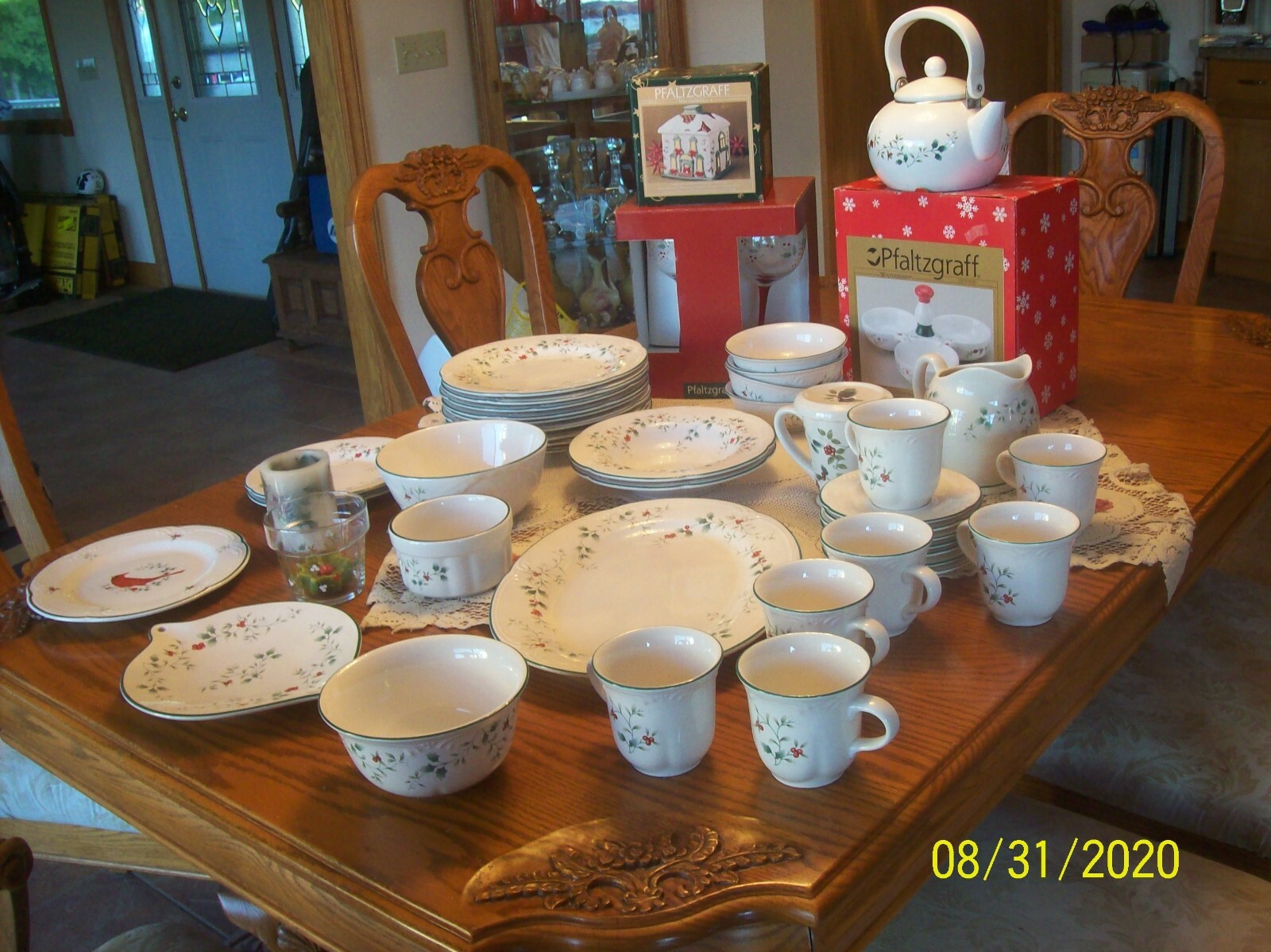 Pfaltzgraff Winterberry Vtg. Stoneware Holiday Christmas Gro