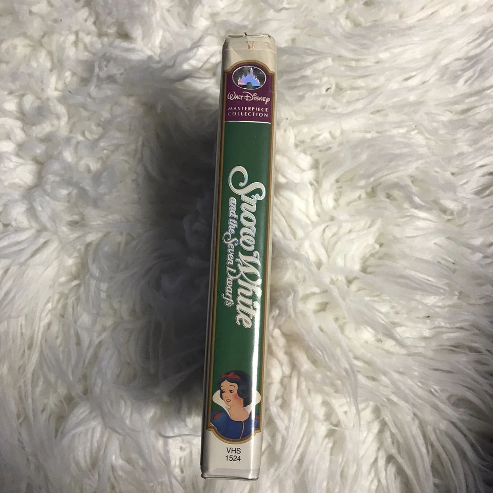 Snow White Seven Dwarfs (VHS, 1994) Masterpiece Black Diamon Stickers Clamshell - Image 2 of 4