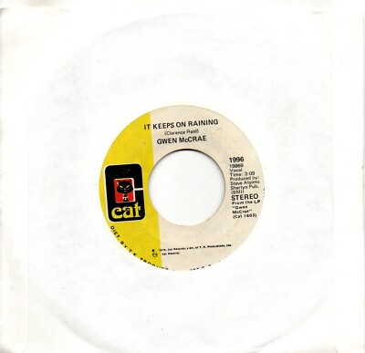 Gwen McCrae:Rockin' chair/It keeps on raining:US Cat:1975