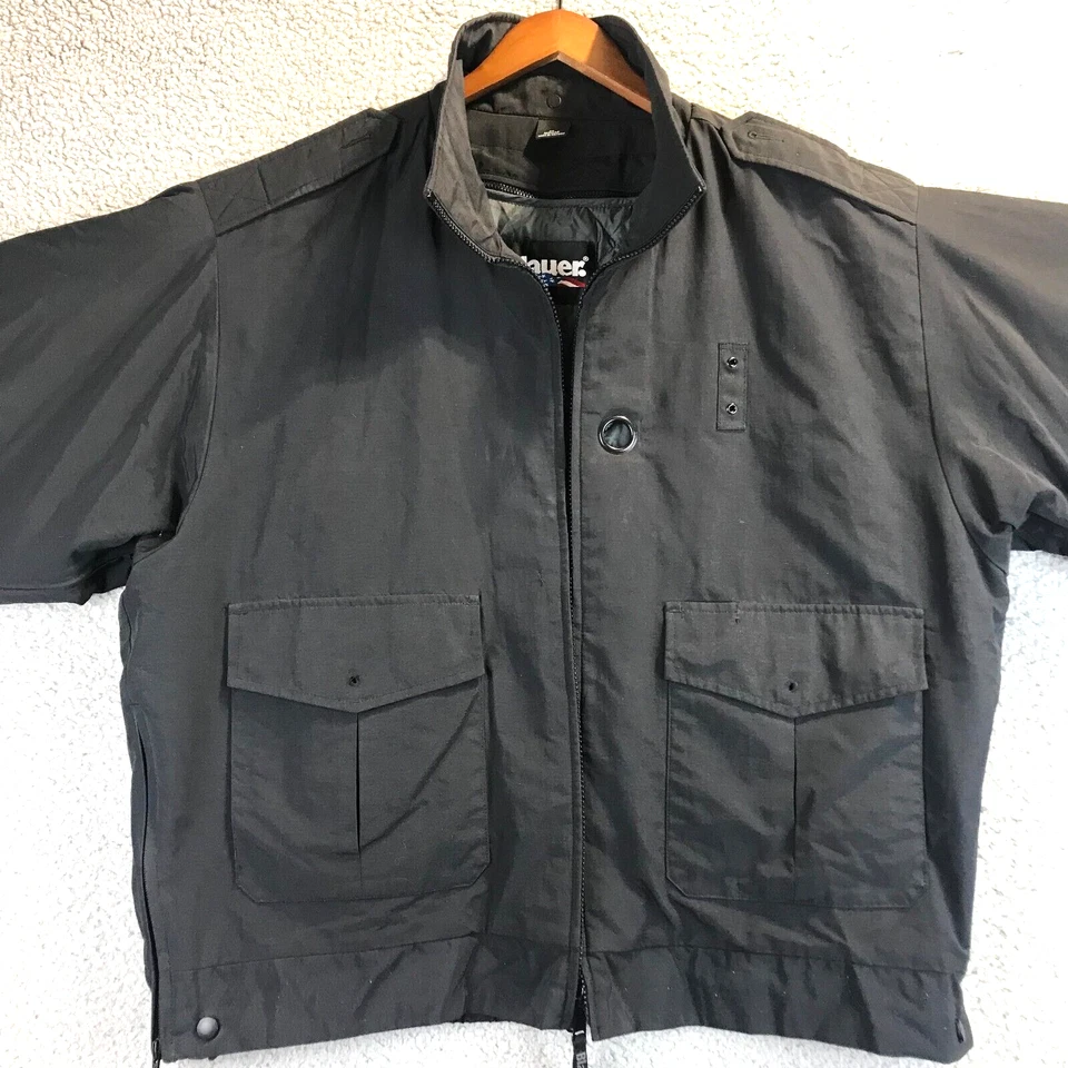 Blauer 6120 Mens Large Black B.Dry 3-Season Police Tactical Bomber Jacket Pocket - Image 3 of 4
