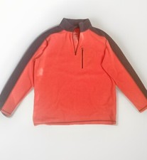 L.L Bean Kids L14-16 Orange Fleece Pullover