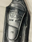 Vintage Bianchi Black Leather S&W 9 MM Holster 1-3/4 Monrovia Calif. 2 Stamped — photo 5