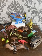 Mixed Lot Dinosaurs T-Rex Pterodactyl Brontosaurus Stegosaurus Figures Toy
