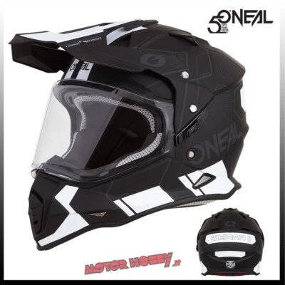 CASCO MOTO ENDURO MOTARD O'NEAL ONEAL SIERRA 2 PEINE NEGRO BLANCO TALLA XS - Imagen 1 de 2