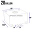 20 Gallon Black Aluminum Fuel Cell Gas Tank + Cap + Level Sender + Steel Line Kit