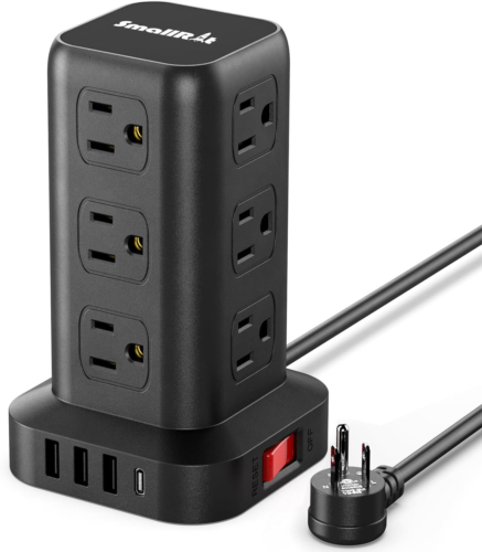 Extension Cord with Multiple Outlets, Surge Protector Power 6.5 FT, Black-image
