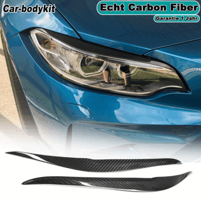 Carbon Fiber Headlight Trims For BMW 2 SERIES F22 F23 F87 M2 14-18 Evil Eye Trims