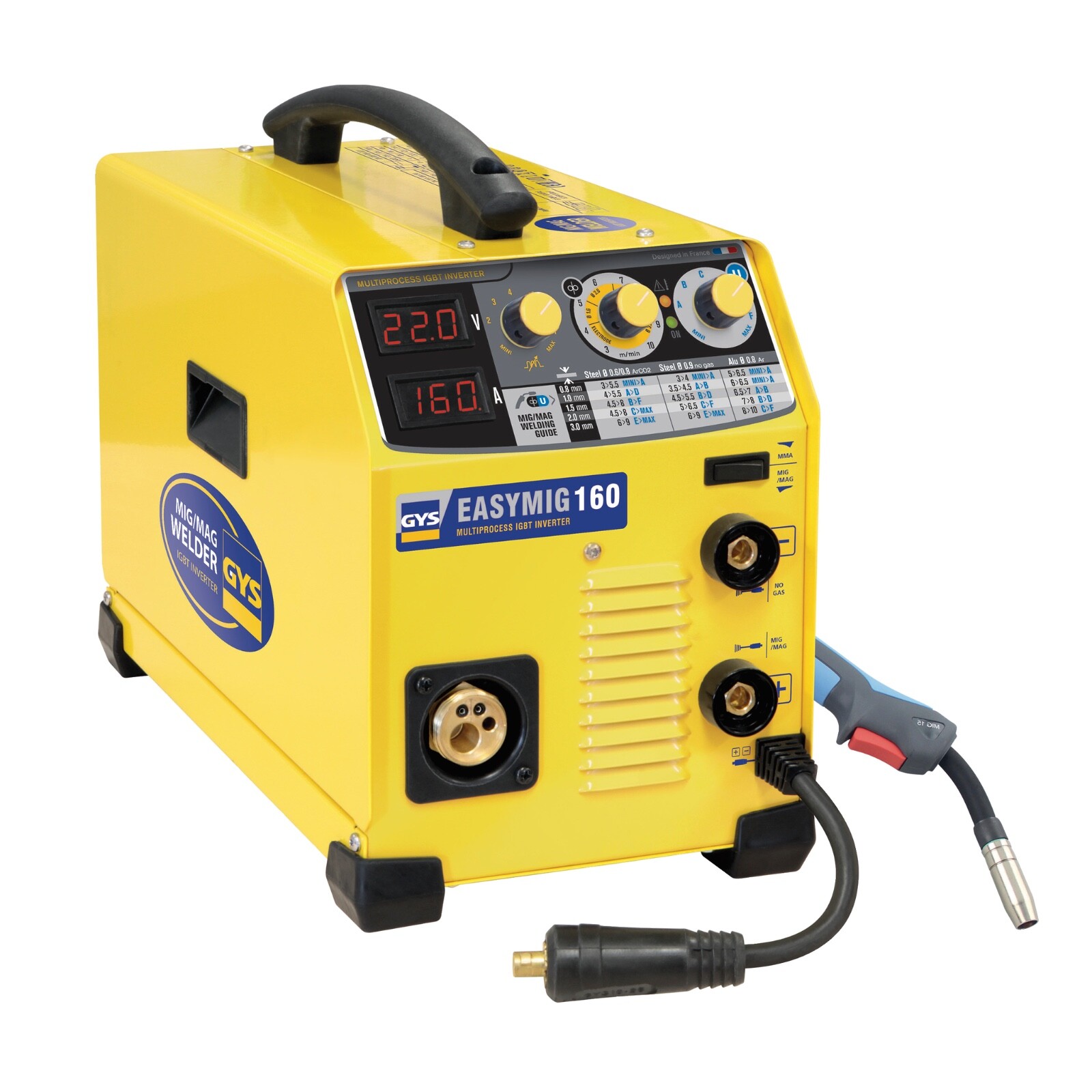 GYS EASYMIG 160 032255 SEMI-AUTOMATIC INVERTER WELDING MACHINE MIG/MAG 160A