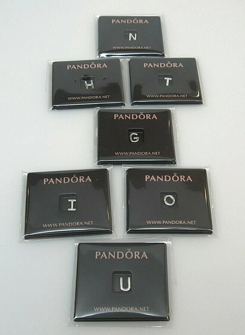 Pandora Alphabet Letter Initial Mini Petite Charm 4 Lockets NOT BRACELETS