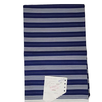 cotton様 Navy Blue Striped Fabric Polka Dot Cotton 1yd Vintage 90s | eBay