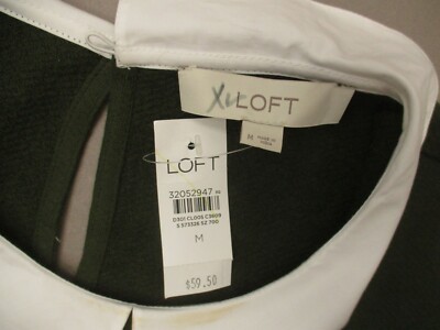 Superbe Chemisier Ann Taylor Taille 10 Vert 100% Coton, Parfait Pour Le Quotidien