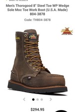 Thorogood Mens  8  Moc Toe Steel Toe