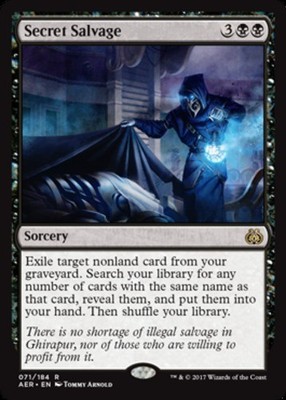 1x Secret Salvage MTG - Aether Revolt - Light Play